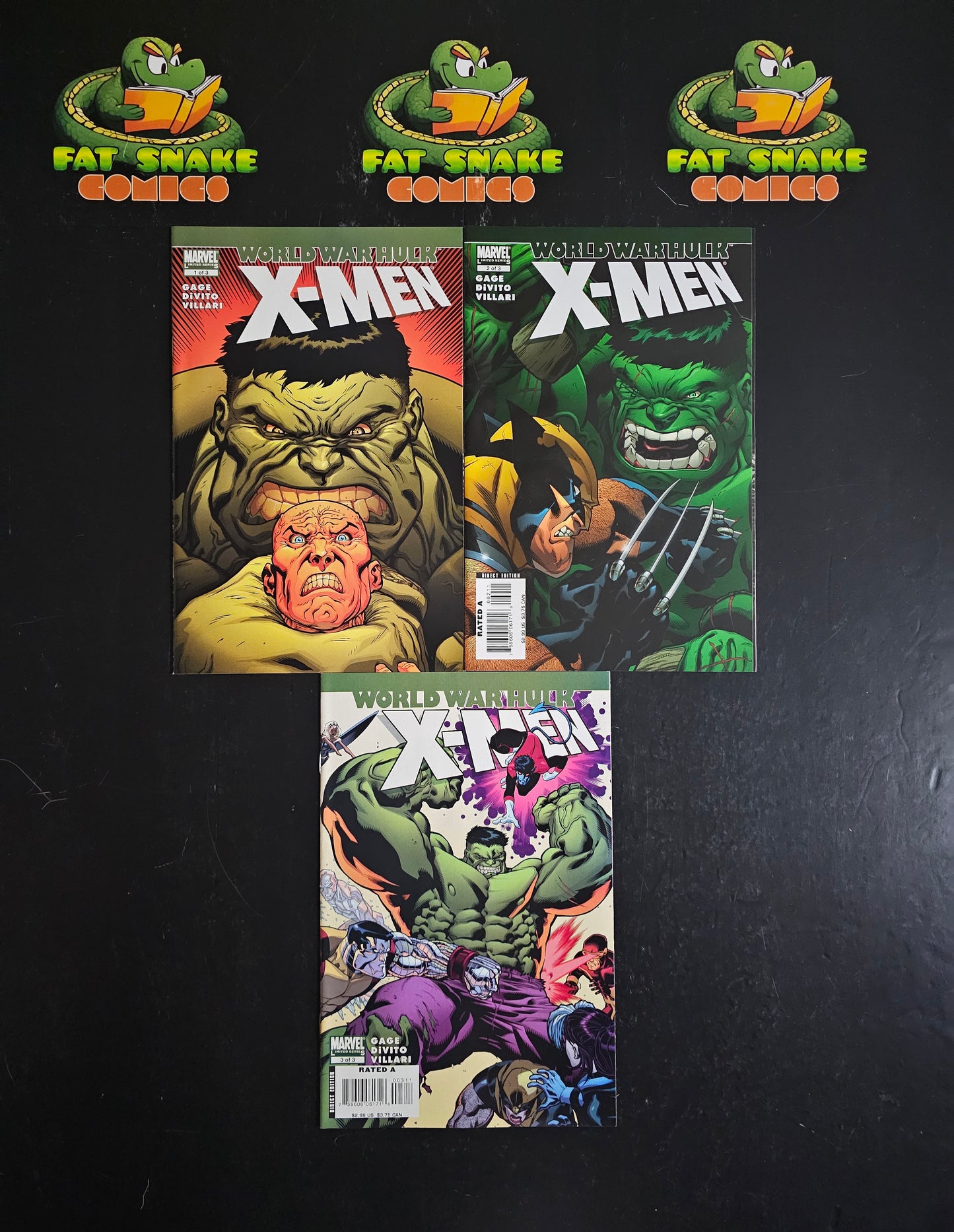 World War Hulk: X-Men (2009) #1-#3 Complete High Grade