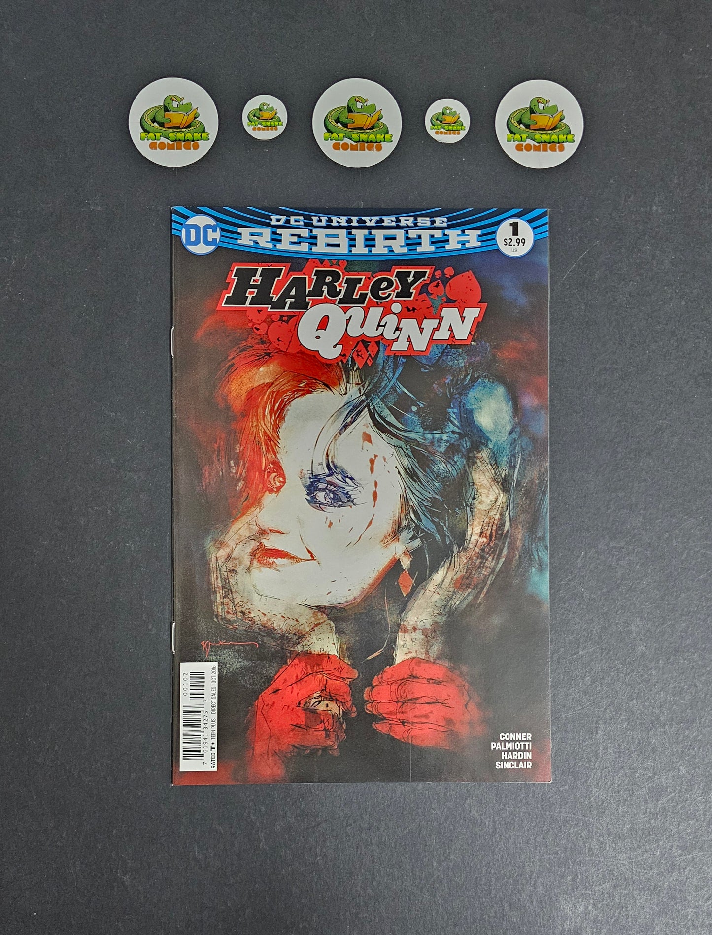 Harley Quinn Rebirth (2016) #1 Lower Grade Sienkiewicz Variant