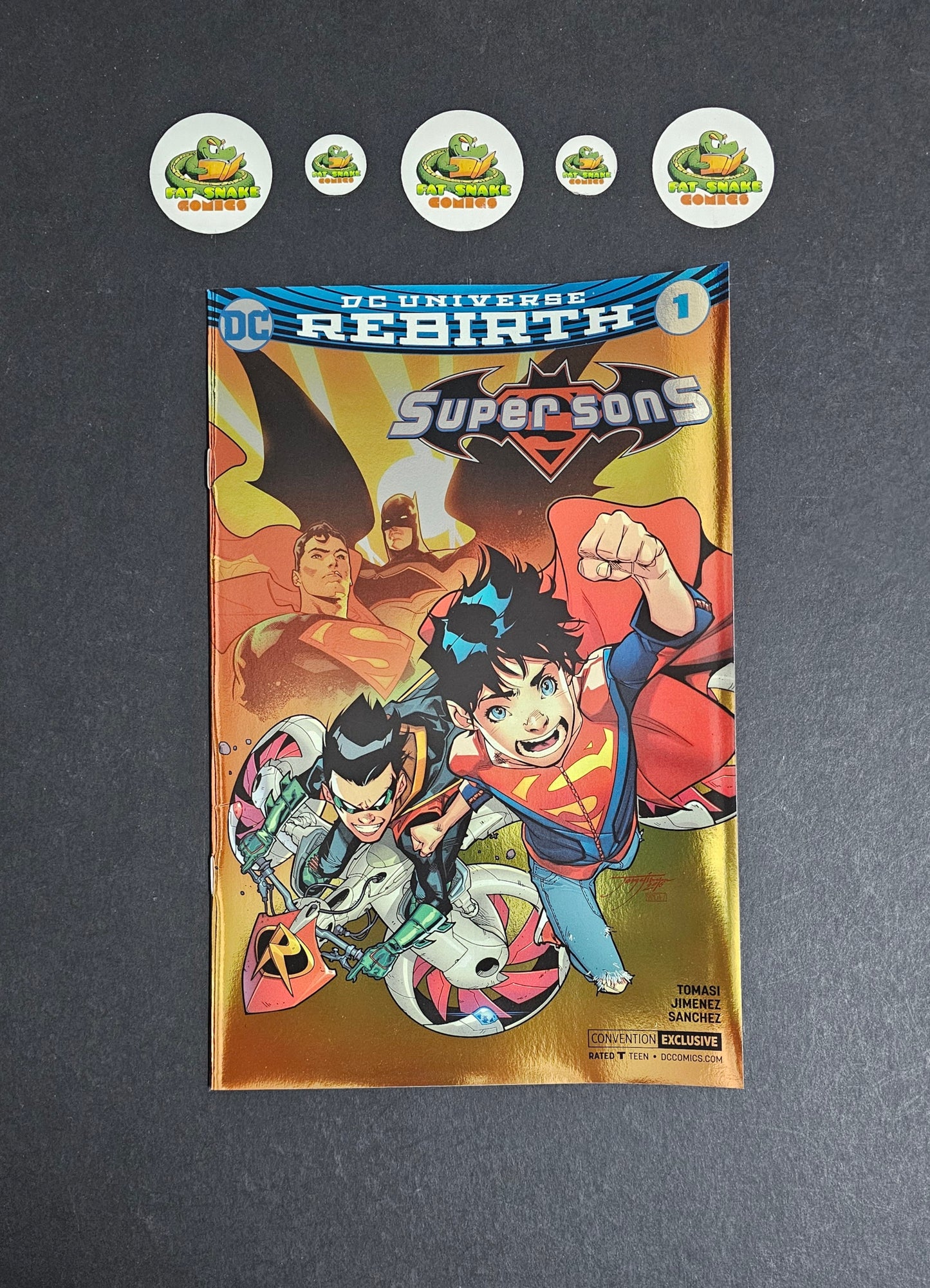 Super Sons (2016) Rebirth #1 Gold Foil Con Exclusive