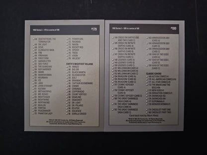 Impel DC Cosmic Series 1 (1992) Complete 180-Trading Cards