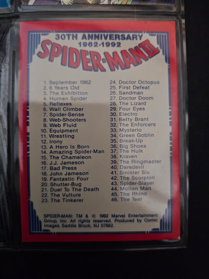 Marvel 39th Anniversary Amazing Spider-Man (1992) Complete High Grade 90-Trading Cards