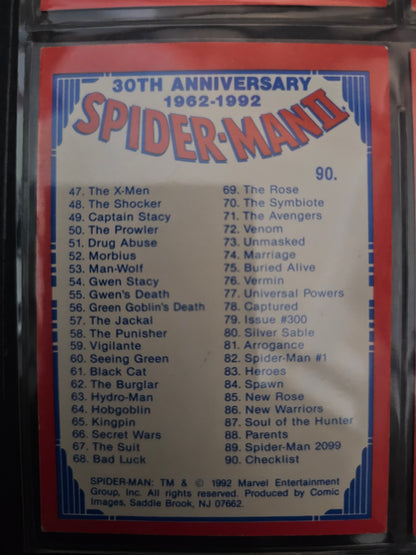 Marvel 39th Anniversary Amazing Spider-Man (1992) Complete High Grade 90-Trading Cards