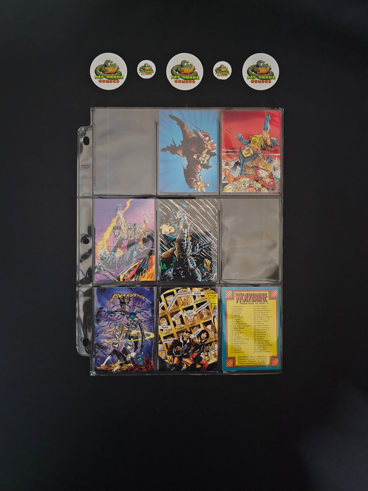 Wolverine "From Then Till Now" (1992) Series II Incomplete Trading Cards set