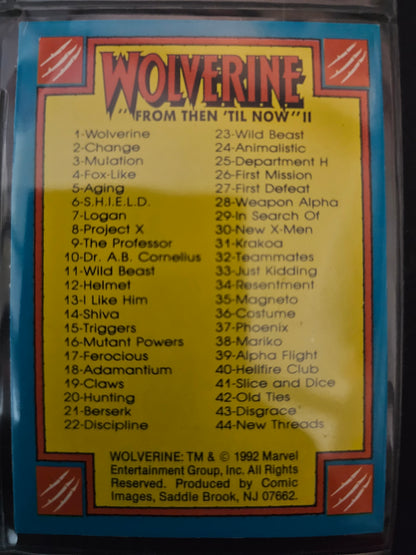 Wolverine "From Then Till Now" (1992) Series II Incomplete Trading Cards set