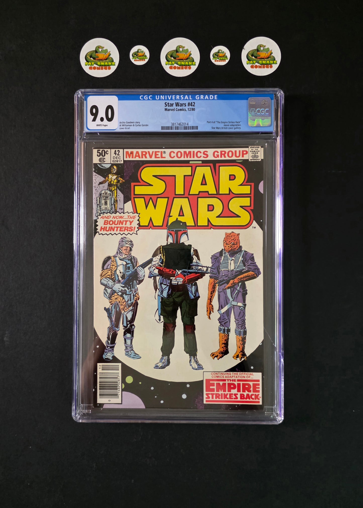 Star Wars (1980) #42 CGC 9.0 WP Newsstand Appearance of Boba Fett