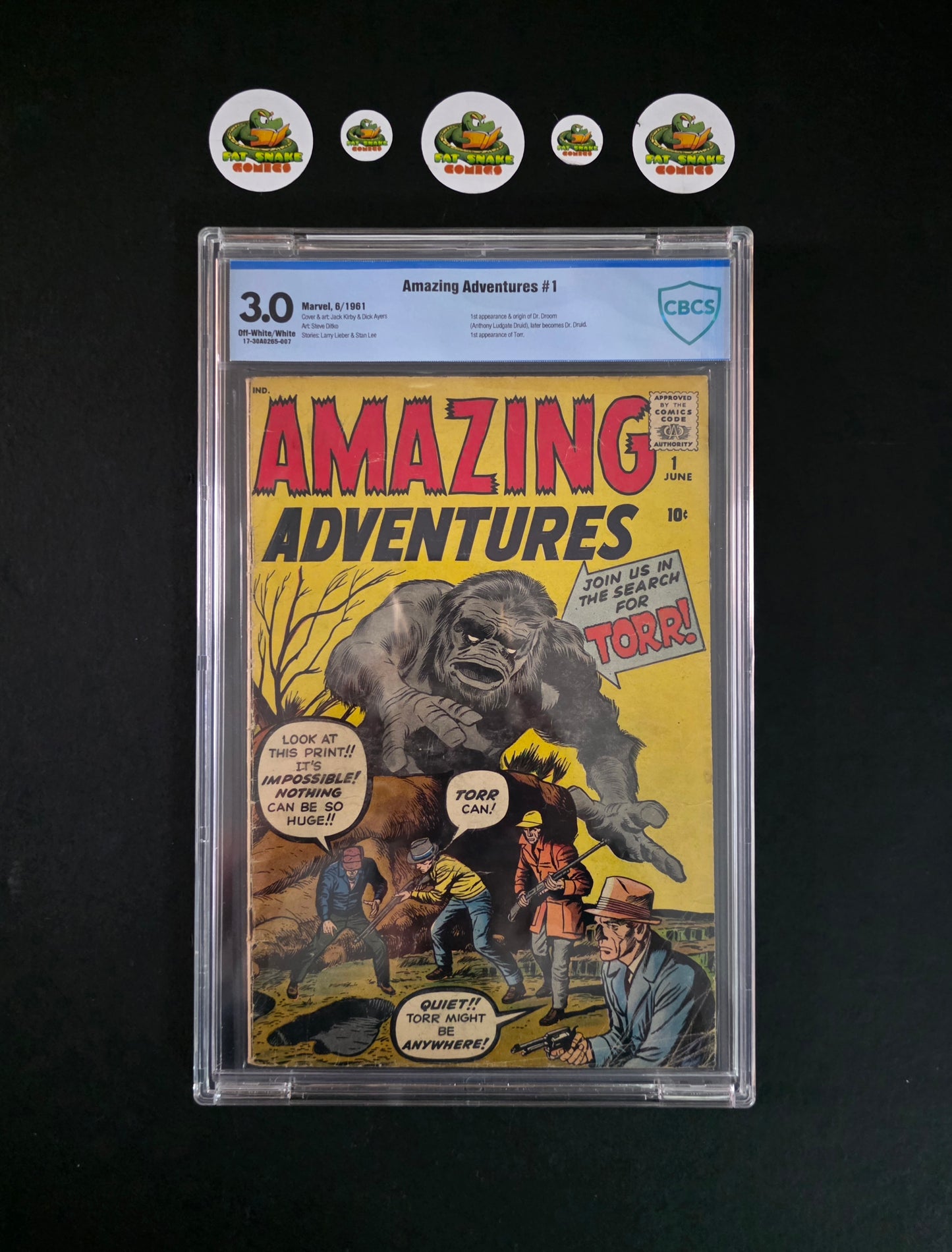 Amazing Adventures (1961) #1 CBCS 3.0 Origin & 1st Appearance of Dr. DOOM & Torr