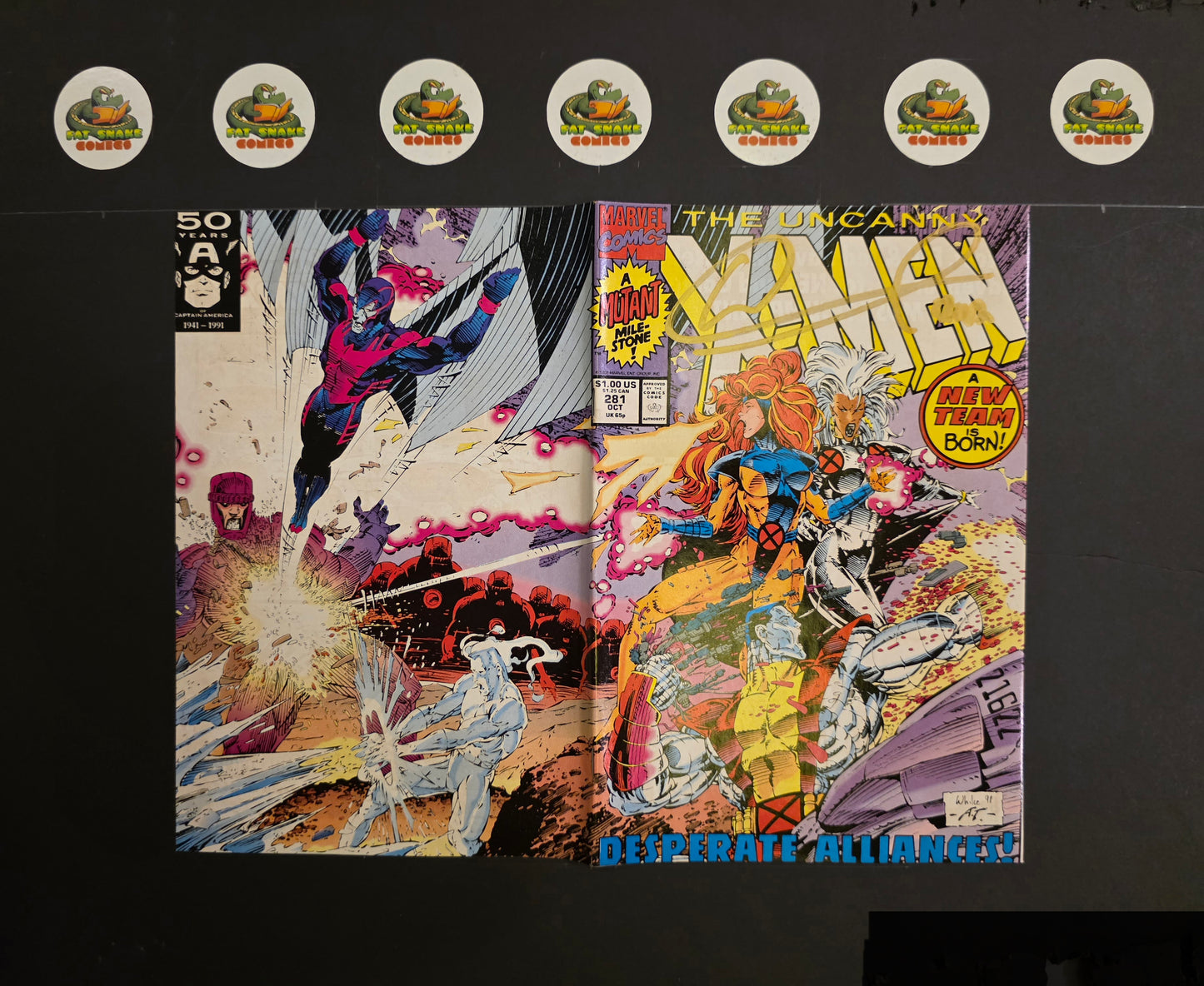 Uncanny X-Men (1991) #281 1st Appearance of Trevor Fitzroy Signed