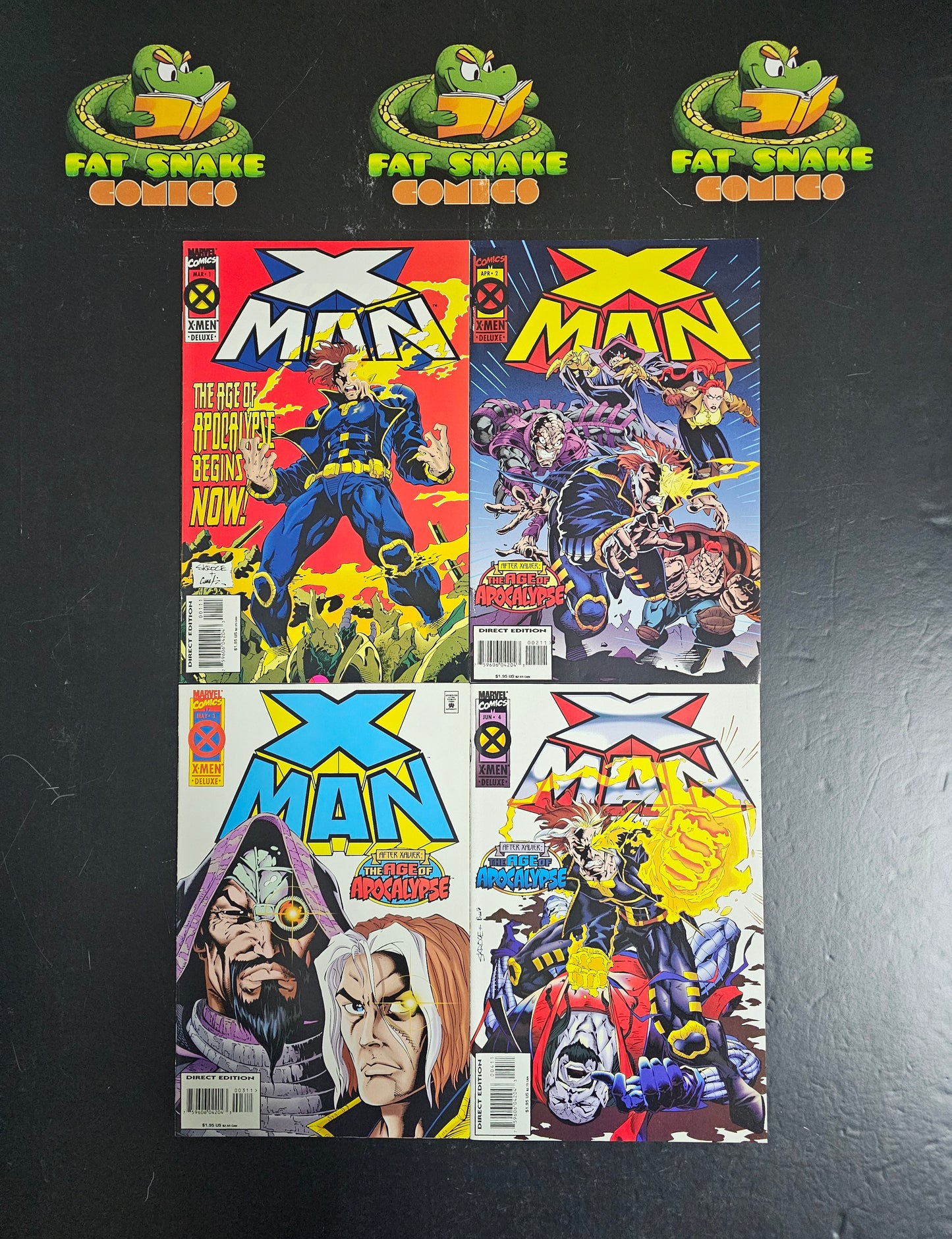 X-Man: Age of Apocalypse (1995) #1-#4 1st Appearance of X-Man (Nate Grey)