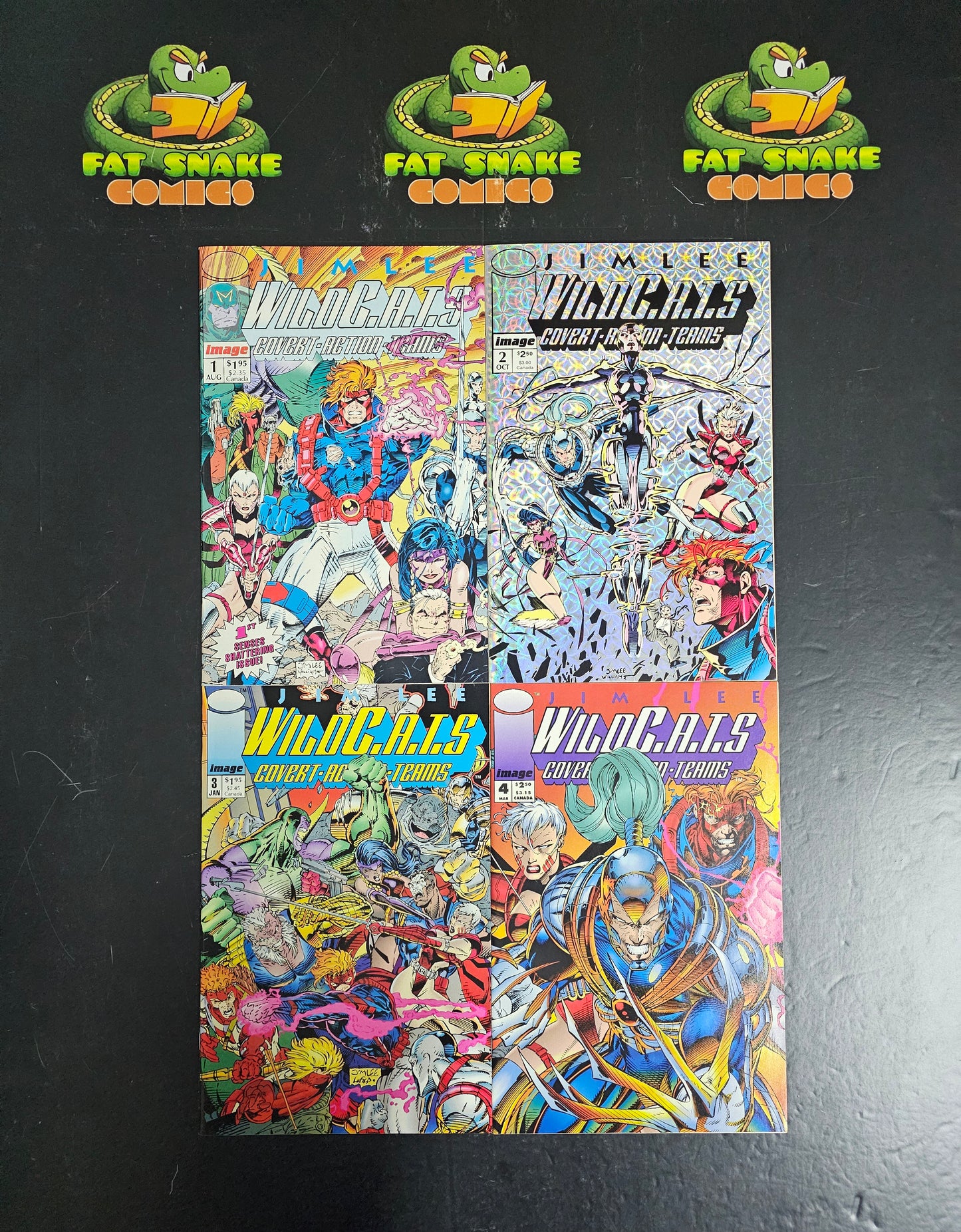 WILDC.A.T.S (1992) #1-#4 + #4 (Poly-bagged) Jim Lee Complete Run