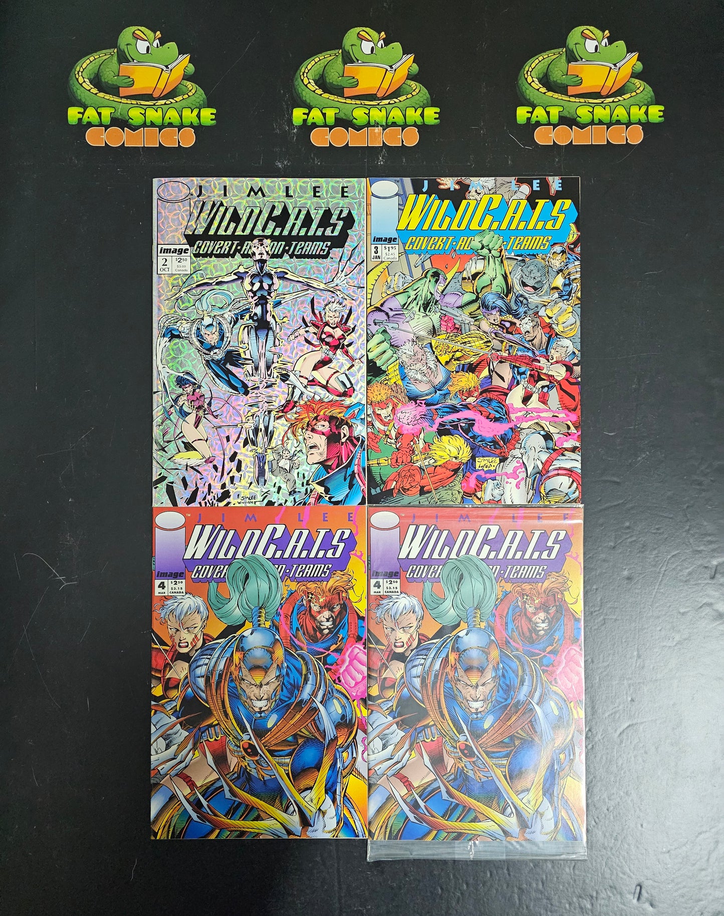WILDC.A.T.S (1992) #1-#4 + #4 (Poly-bagged) Jim Lee Complete Run
