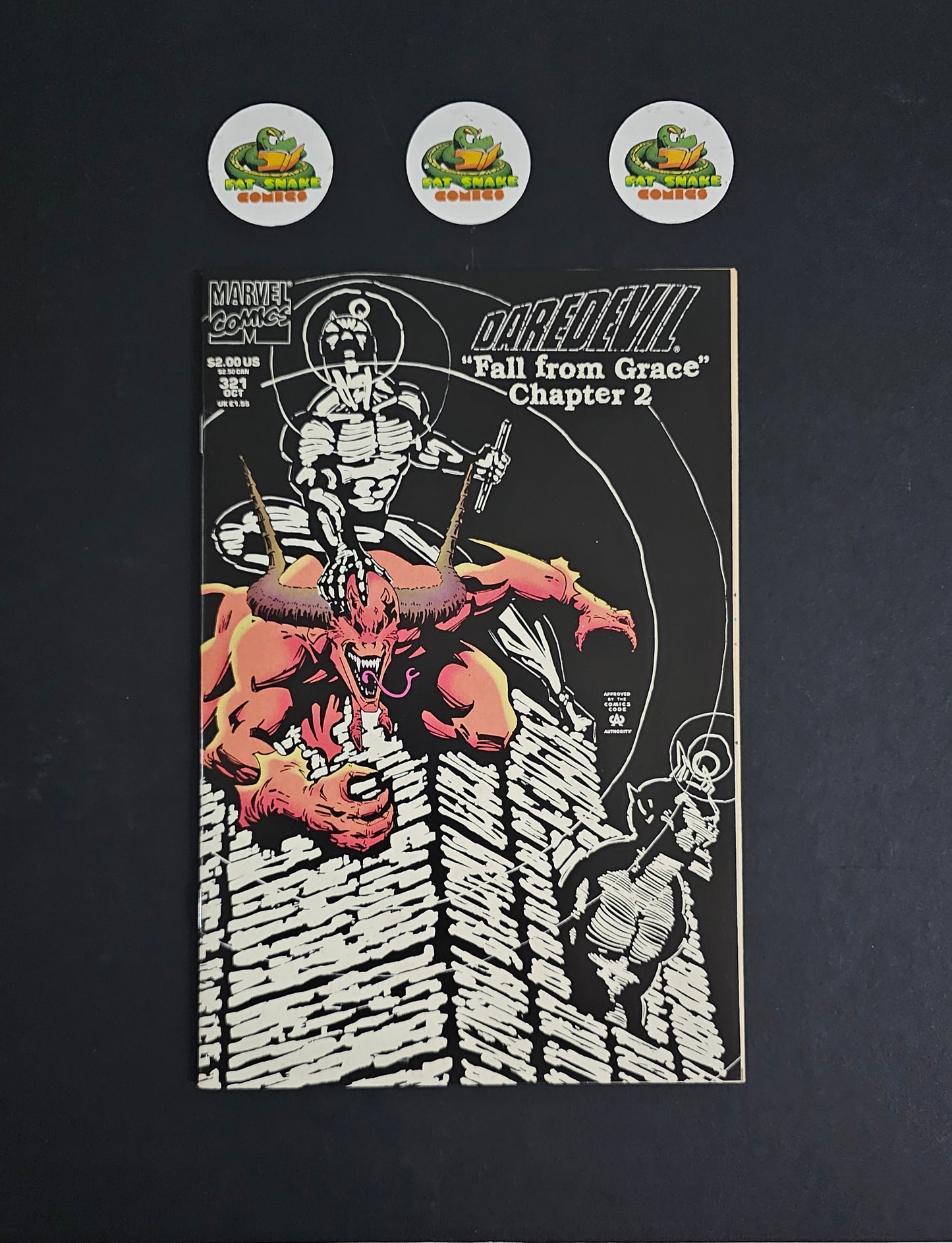 Daredevil (1993) #321 1st Black Armor Suit Glow-in-the-Dark Cover