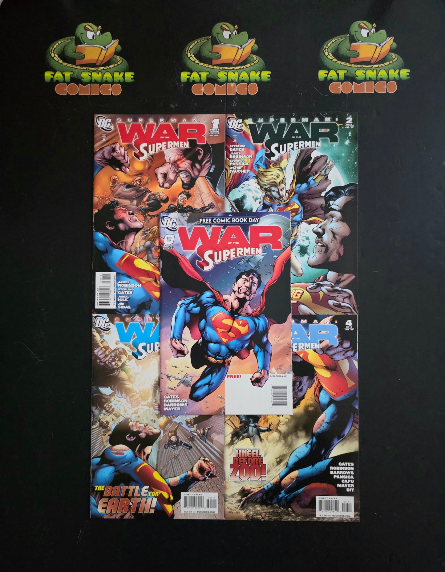 Superman: War of the Superman (2010) #0-#4 High Grade Complete Set