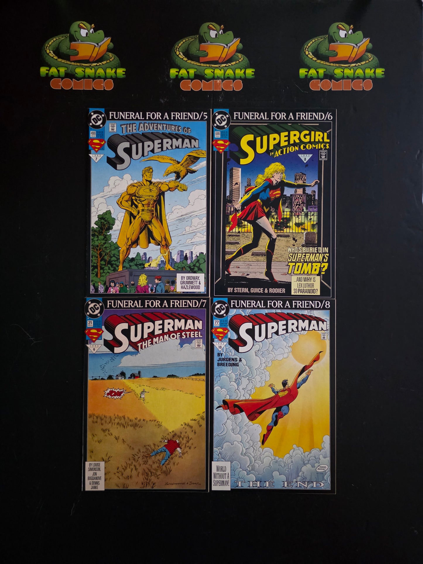 Superman Funeral For A Friend(1993) Complete 8-Part CrossoverSet