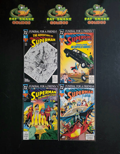 Superman Funeral For A Friend(1993) Complete 8-Part CrossoverSet