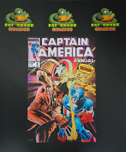 Captain America (1986) Annual 8 Signed Colored Art Print
