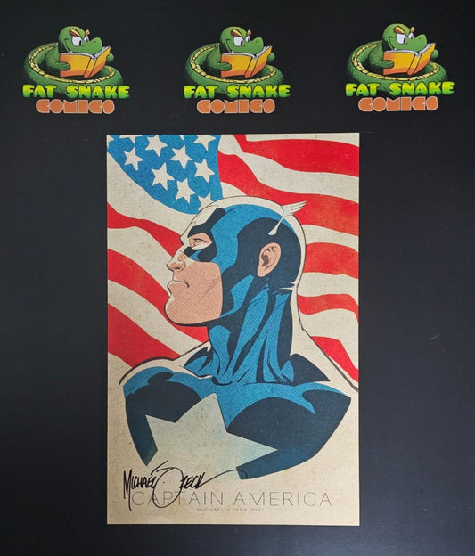 Mike Zeck's Captain America Colored Art Print