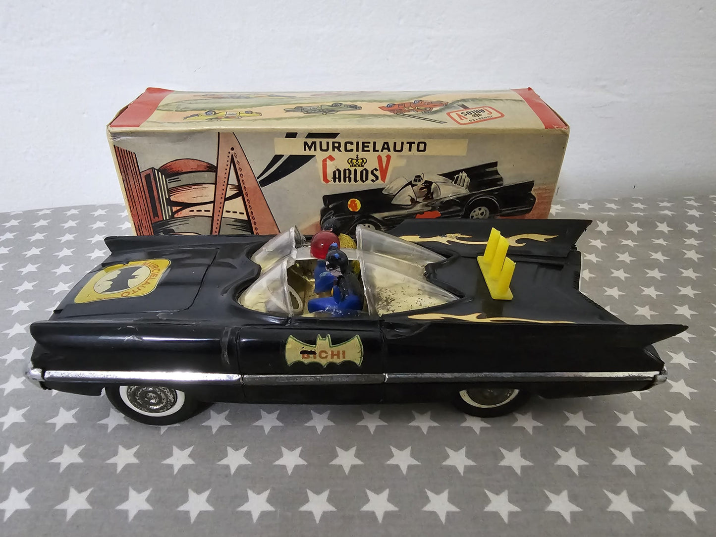 Batman Murcielauto Batmobiles with Display Card (Bichi, 1967)&nbsp;Argentina Exclusive Release.