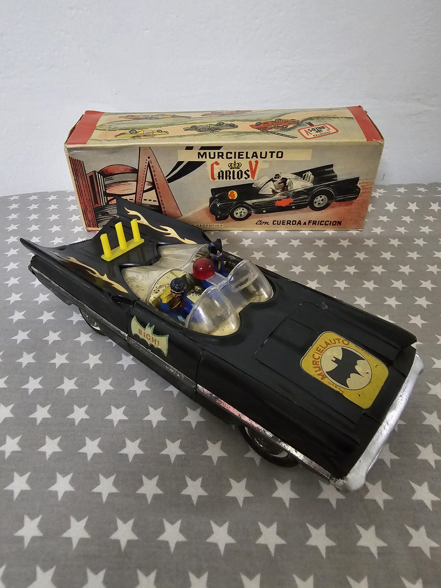 Batman Murcielauto Batmobiles with Display Card (Bichi, 1967)&nbsp;Argentina Exclusive Release.
