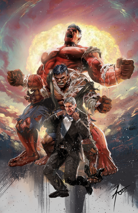 Rudy Ao's Red Hulk & Thaddeus Ross Colored Art Print