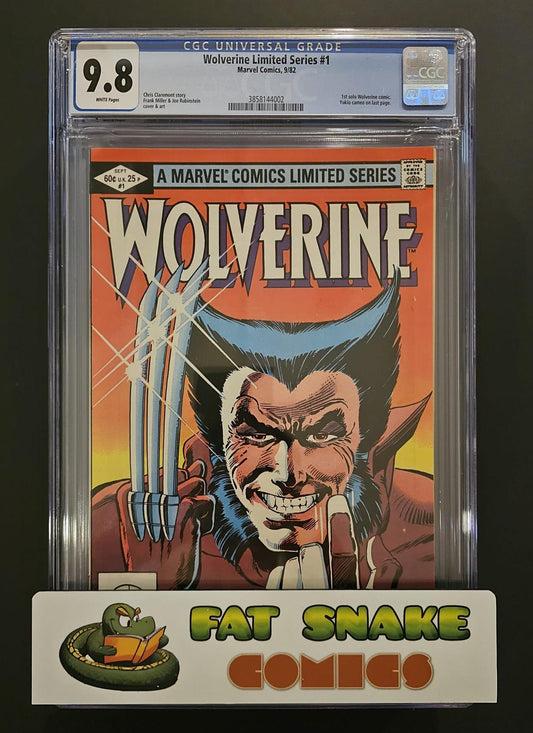 Wolverine Limited Series (1982) #1 to #4 Complete CGC 9.8 WP Frank Miller